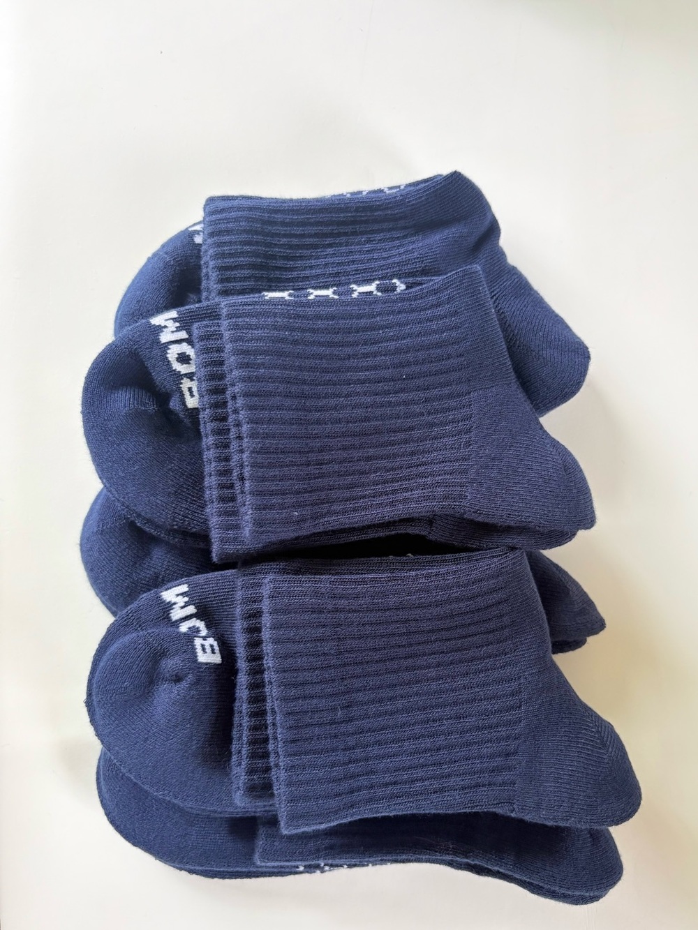 Bombas Men’s 5-Pack  Navy Cushioned Ankle Socks Size M
